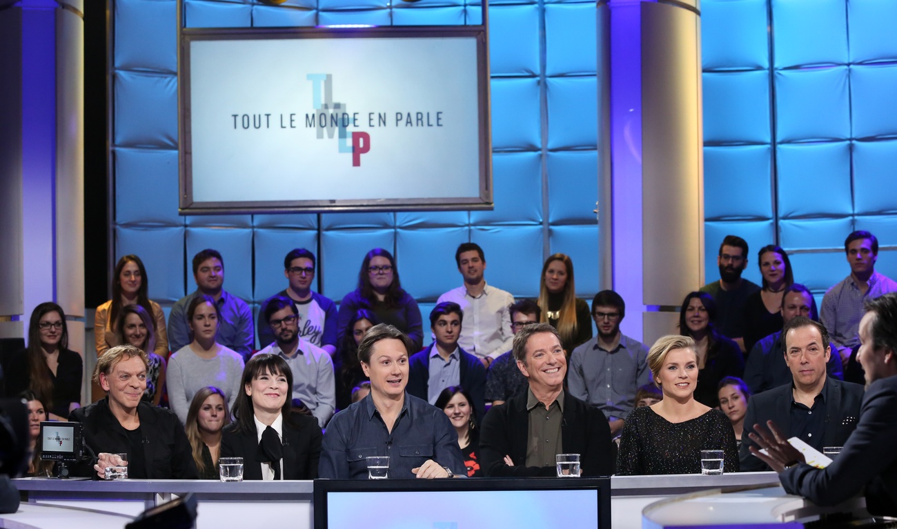 Simon-Olivier Fecteau et l'équipe du Bye Bye 2016 à Tout le monde en parle