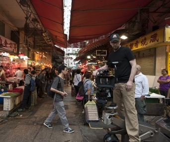 Sur le plateau du film Contagion