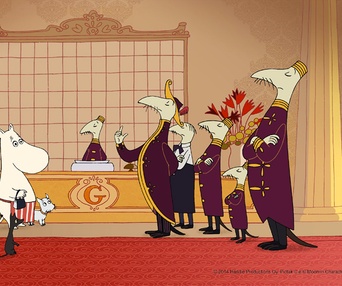 Une scène du film Les moomins sur la riviera