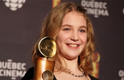 Sophie Nélisse lors de la cérémonie des Jutras 2012