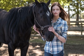 Une scène du film Black Beauty