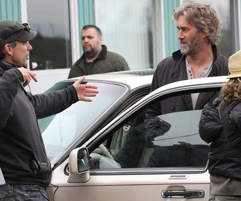 Sur le plateau du film Roche Papier Ciseaux