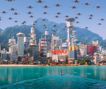 Une scène du film The LEGO Ninjago Movie