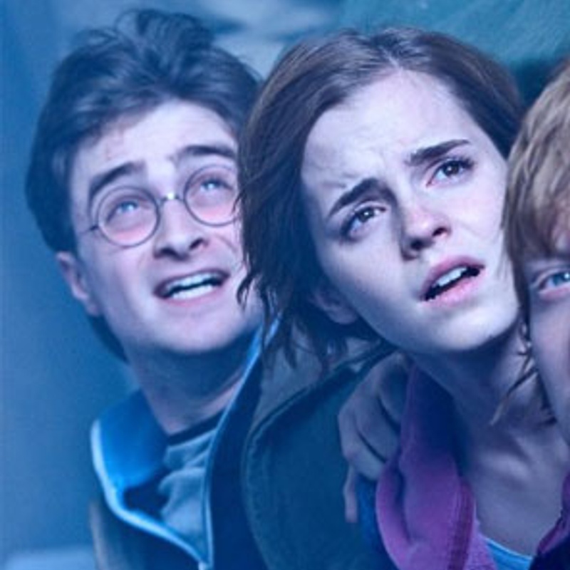 Rupert Grint, Daniel Radcliffe et Emma Watson dans le film Harry Potter and the Deathly Hallows: Part 2