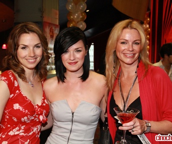 Gabrielle Destroismaisons, Andrée Waters et Caroline Néron à la première montréalaise de Sex and the City 2