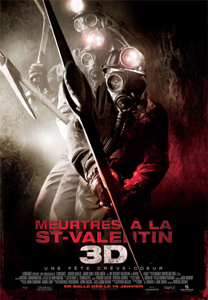 Galerie - Affiche en français du film d'horreur Meurtres à la St-Valentin 3D