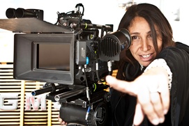 Sur le plateau du film Wadjda