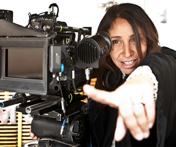 Sur le plateau du film Wadjda