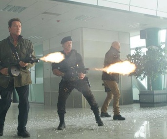 Une scène du film The Expendables 2