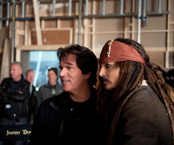 Sur le plateau du film Pirates of the Caribbean: On Stranger Tides