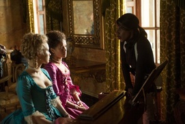 Sur le plateau du film Belle