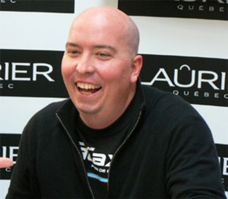 Phillipe Gagnon lors de sa visite à Québec pour la sortie du film Dans une galaxie près chez vous 2