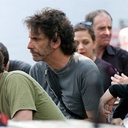 Ethan Coen et Joel Coen sur le plateau de True Grit