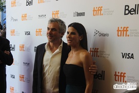 Sur le tapis rouge du film Gravity