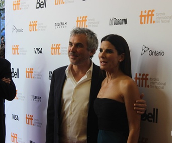 Sur le tapis rouge du film Gravity