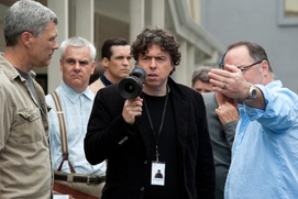 Sur le plateau du film Hitchcock