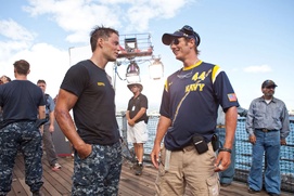 Sur le plateau du film Battleship