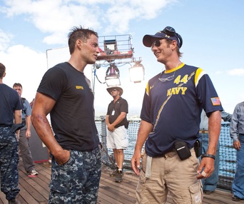 Sur le plateau du film Battleship