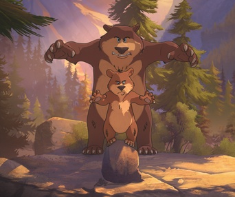 Une scène du film Yakari, la grande aventure
