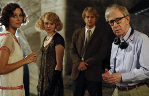 Sur le plateau du film Midnight in Paris