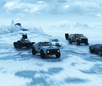Une scène du film The Fate of the Furious
