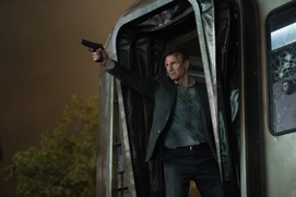 Une scène du film The Commuter