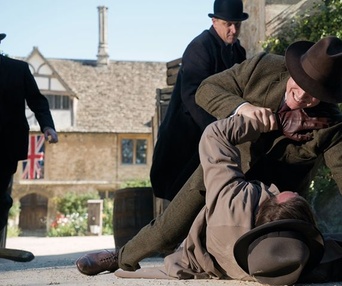 Une scène du film Downton Abbey