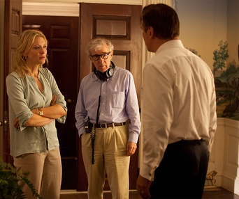 Sur le plateau du film Blue Jasmine
