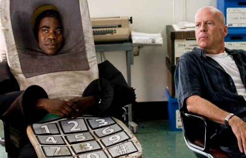 Tracy Morgan et Bruce Willis dans Flics en service