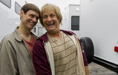 Sur le plateau du film Dumb and Dumber To