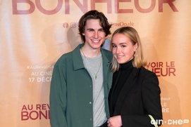 Sur le plateau du film Au revoir le bonheur