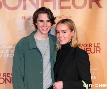 Sur le plateau du film Au revoir le bonheur