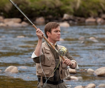 Une scène du film Salmon Fishing in the Yemen