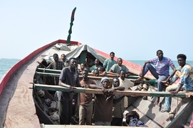 Une scène du film La pirogue