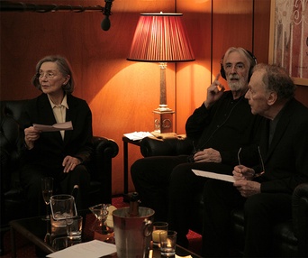 Sur le plateau du film Amour