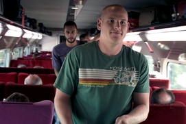 Une scène du film The 15:17 to Paris
