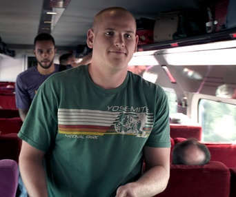 Une scène du film The 15:17 to Paris