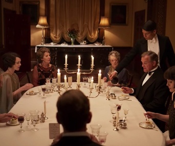 Une scène du film Downton Abbey