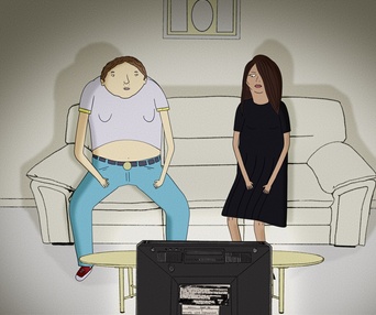 Une scène du film Adam change lentement