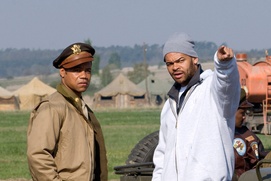 Sur le plateau du film Red Tails