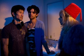 Sur le plateau du film Kaboom