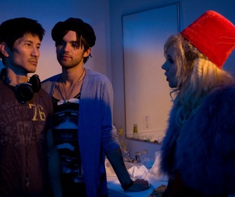 Sur le plateau du film Kaboom