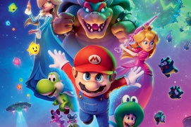 Affiche en français du film Super Mario Galaxy le film Affiche en français du film Super Mario Galaxy le film