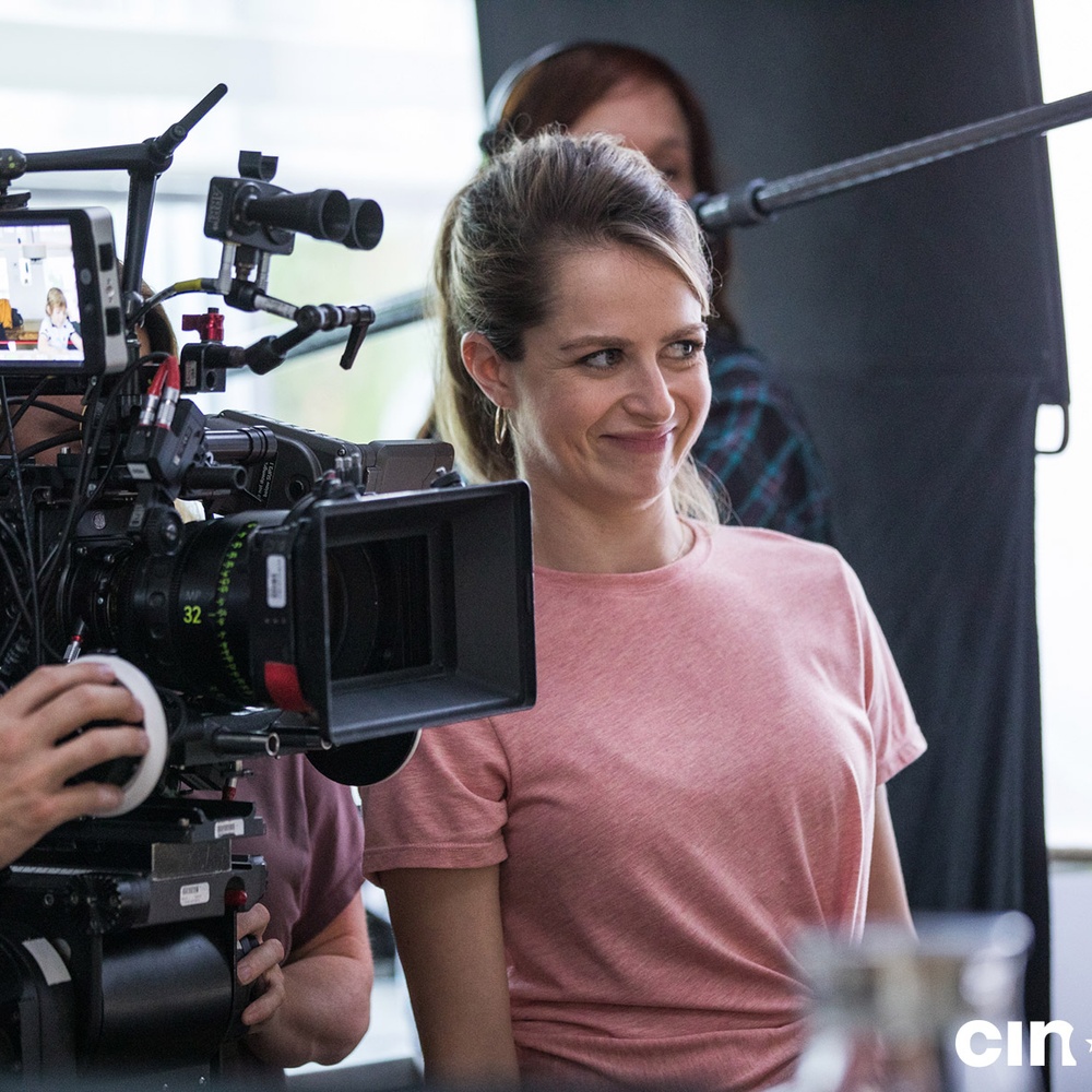 Sur le plateau du film Le guide de la famille parfaite