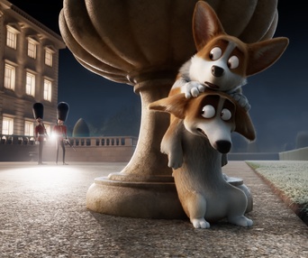 Une scène du film The Queen's Corgi