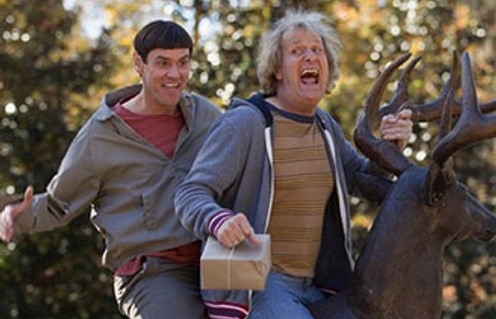 Jim Carrey et Jeff Daniels dans Dumb and Dumber To.