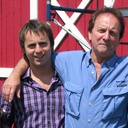 Louis-José Houde, Michel Côté et Benoît Brière sur le plateau du film Le sens de l'humour
