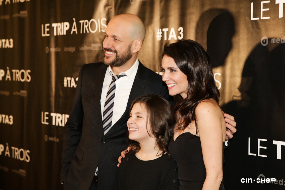 Sur le tapis rouge du film Le trip à trois