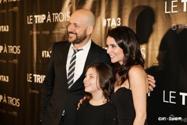 Sur le tapis rouge du film Le trip à trois