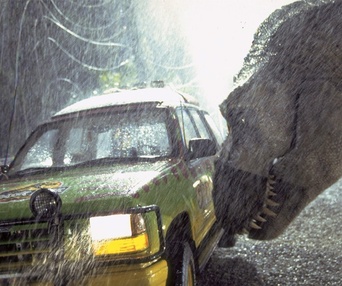Une scène du film Jurassic Park